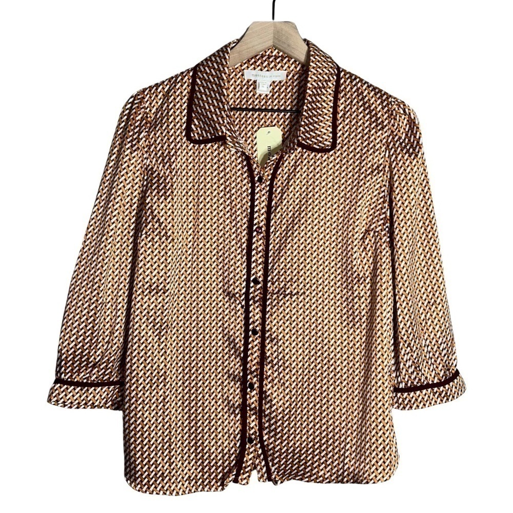 Monteau Button Up Blouse - Size XL